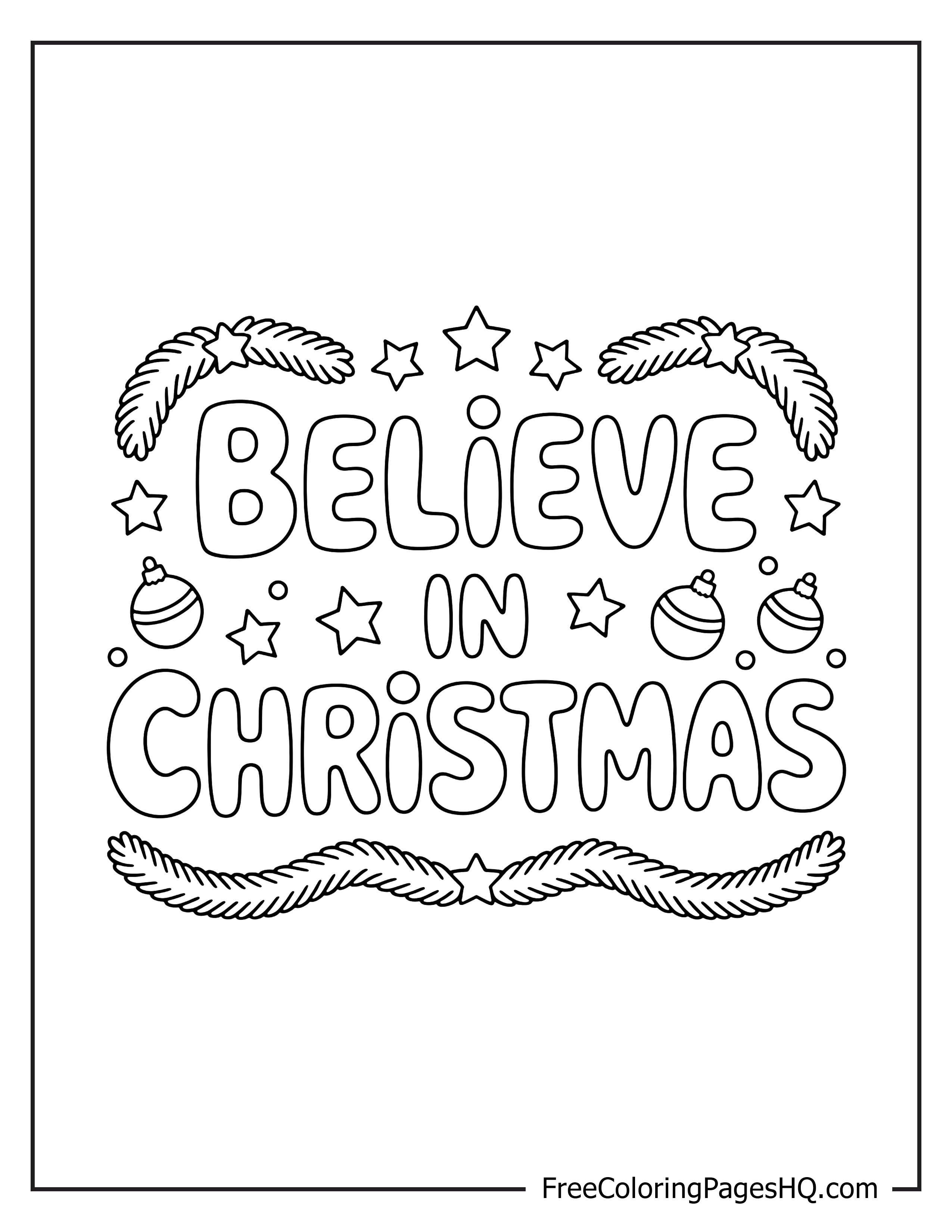 Festive Christmas message with stars and decorations.