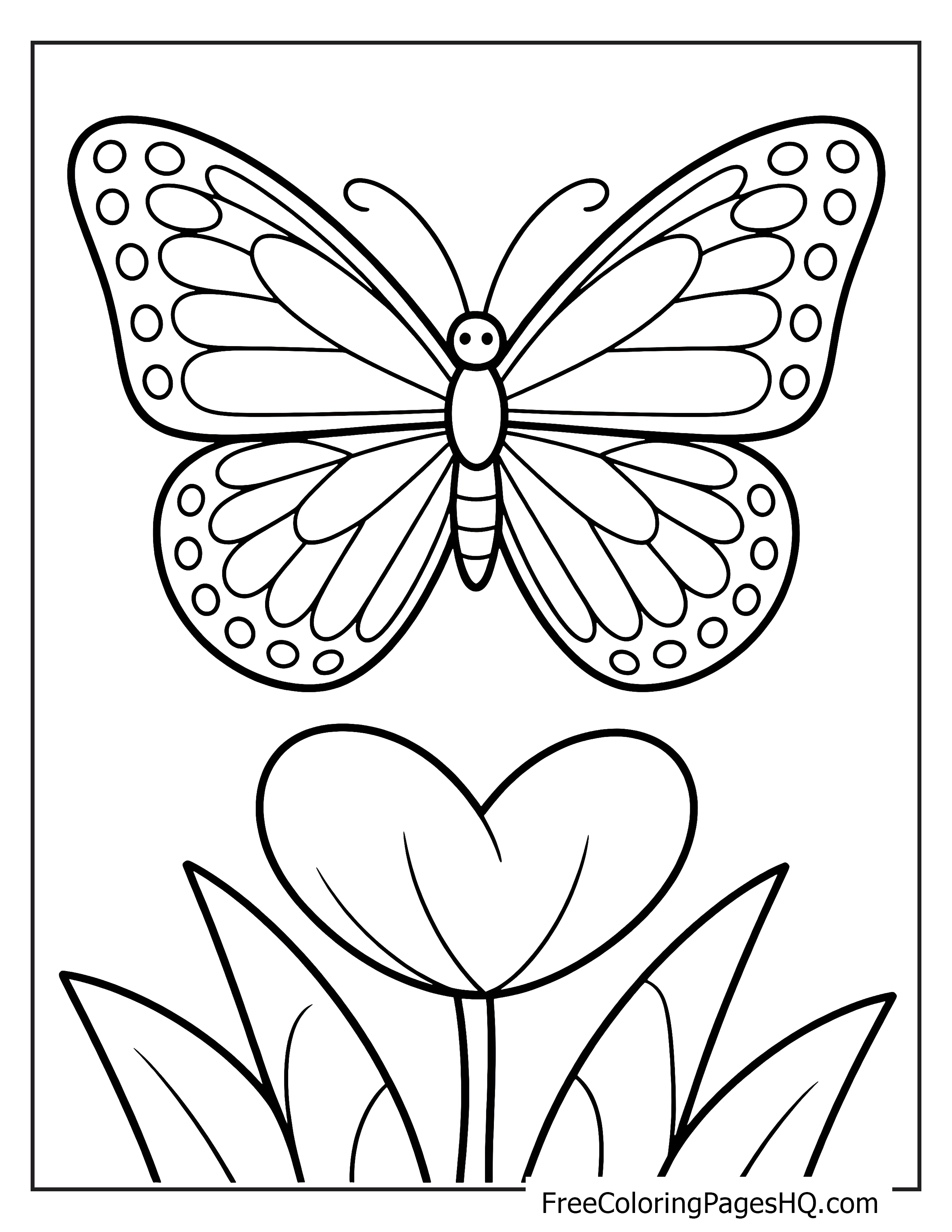 Butterfly hovering over a flower illustration.