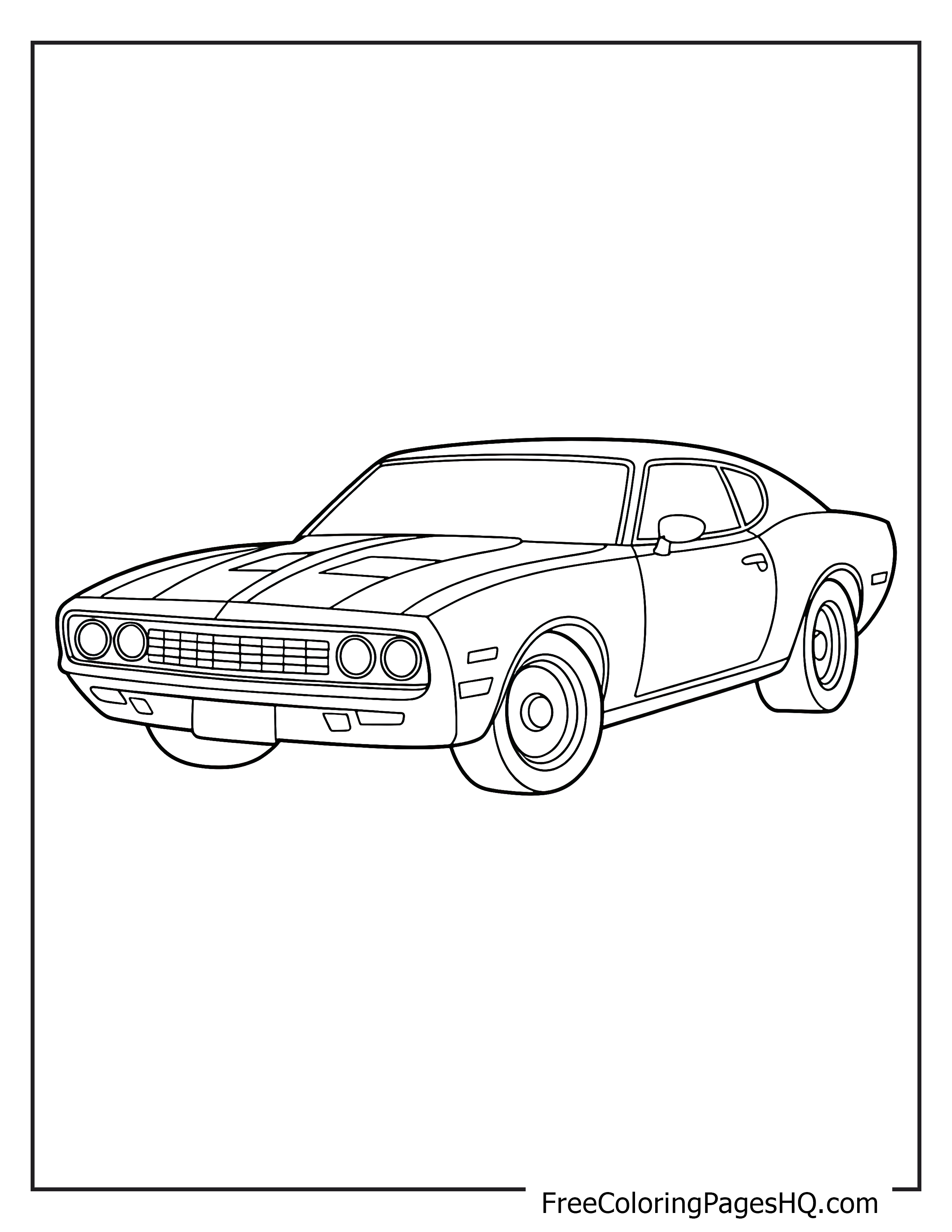 Outline of a classic sports car from the side.