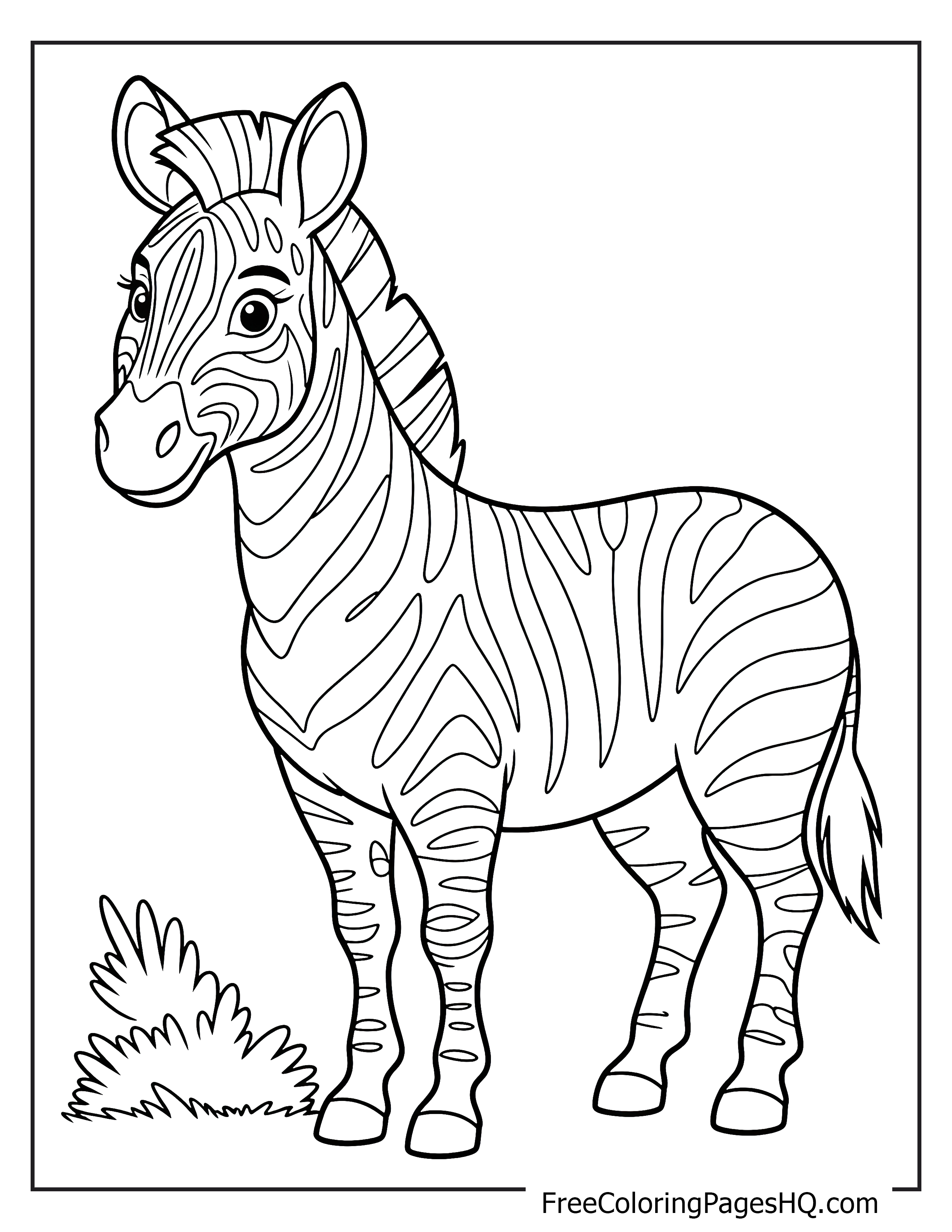 Zebra standing next to a bush, looking curious and friendly.